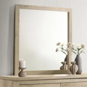 Weathered Oak Dresser Mirror