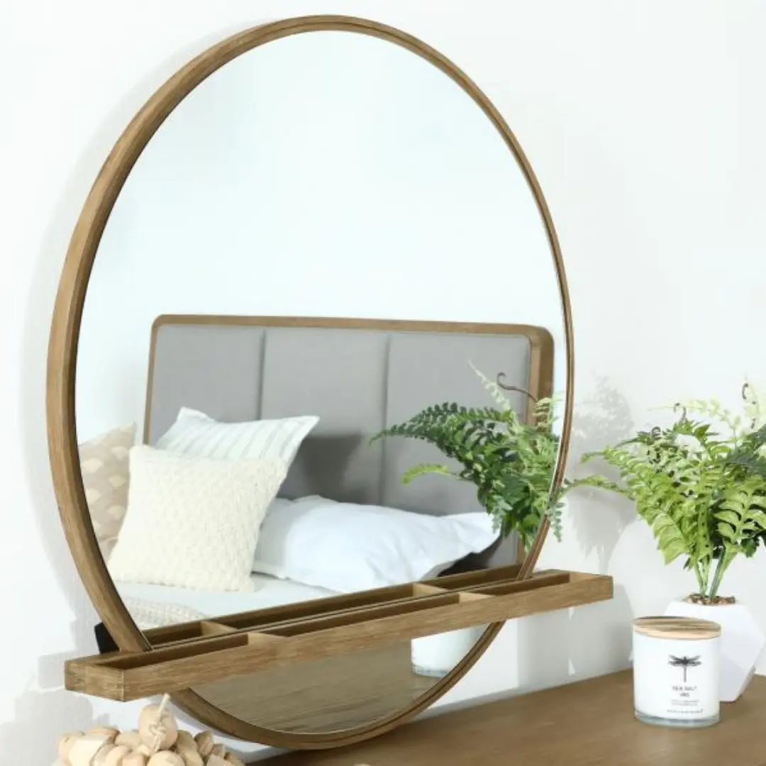 Arini Round Dresser Mirror By Coaster Furniture | Mobilia Cleopatra 3 Round Dresser Mirror