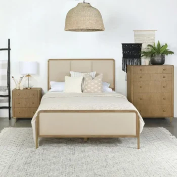 Cream Panel Bed