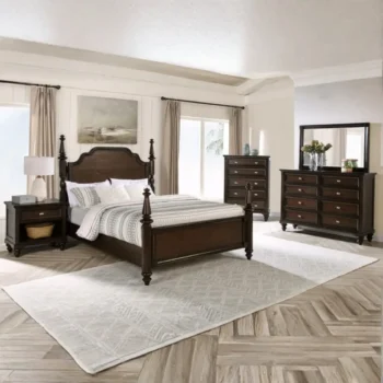 Traditional Dark Oak Bedroom Set