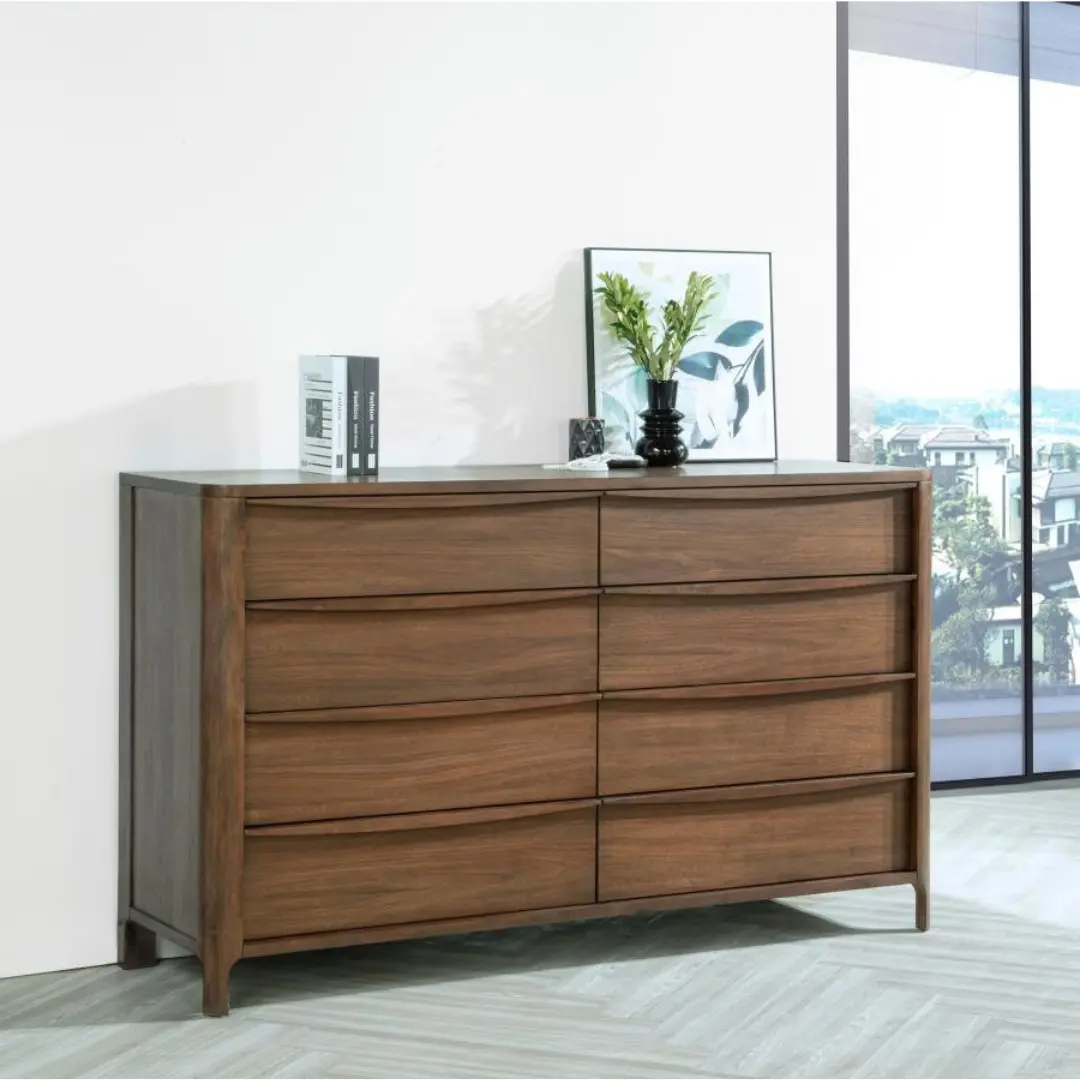 Maderia 8 Drawer Walnut Dresser By Coaster Furniture | Mobilia Cleopatra 3 Walnut Dresser