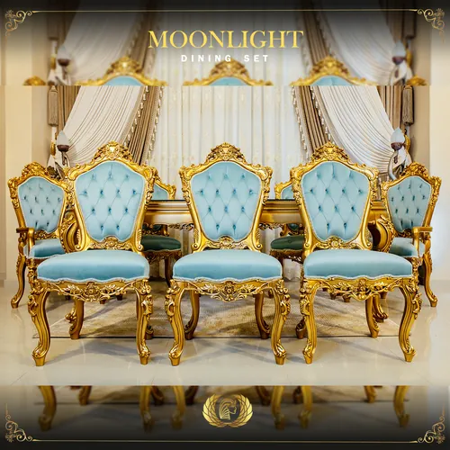 Choosing A Luxury Dining Room Set Luxury dining room set with a carved table and upholstered chairs
