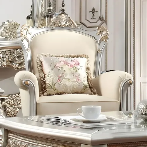 Made-To-Order Living Room Furniture Made-to-order living room furniture with carved frames