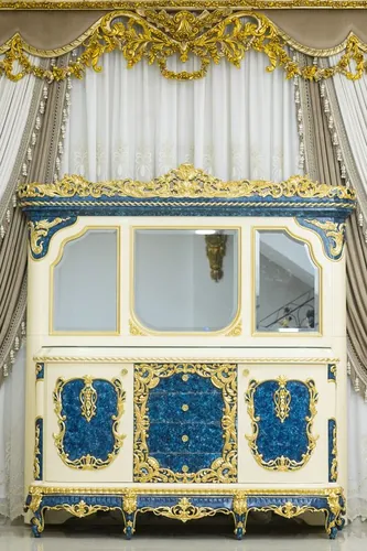 Handmade Bedroom Set Handmade bedroom set with a carved headboard and matching nightstands