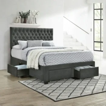 Tufted Bed with Storage