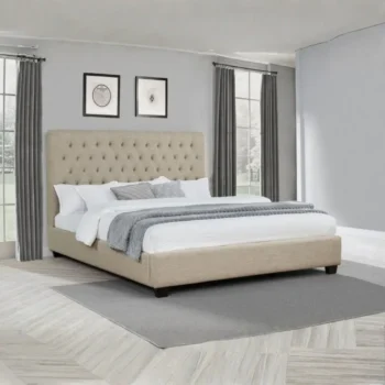 Upholstered Tufted Bed