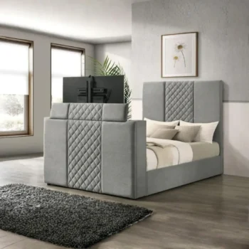 Upholstered Panel TV Bed