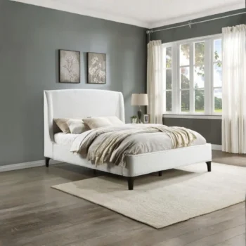 Upholstered Wingback Bed