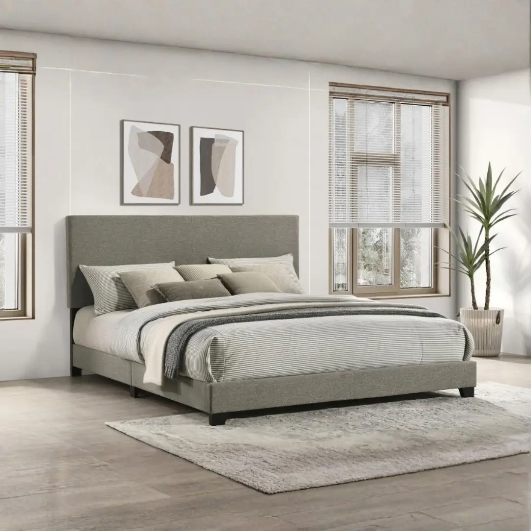 Dorian Transitional Fabric Panel Bed By Coaster Furniture | Mobilia Cleopatra 3 Fabric Panel Bed