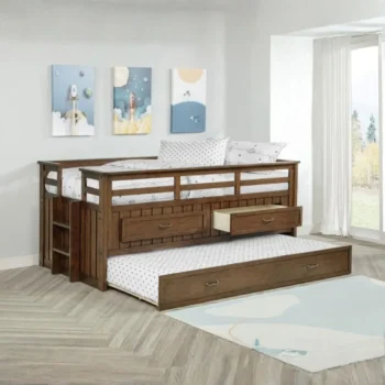 Wooden Trundle Bed