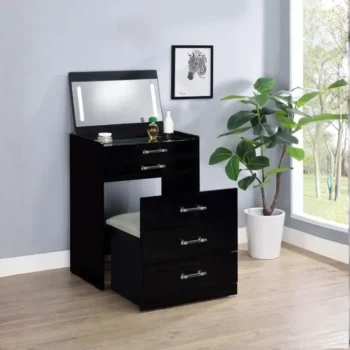 Makeup Vanity and Stool Set