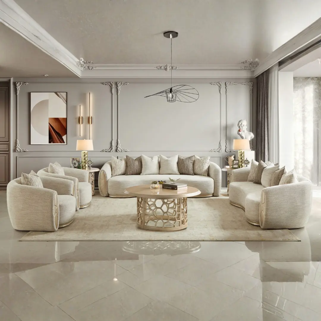 Hd-999 Gray 3 Pc Sofa Set By Homey Design | Mobilia Cleopatra 3 HD-999 Gray 3 PC Sofa Set
