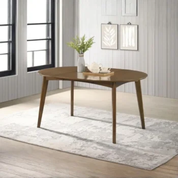 Dark Walnut Oval Dining Table