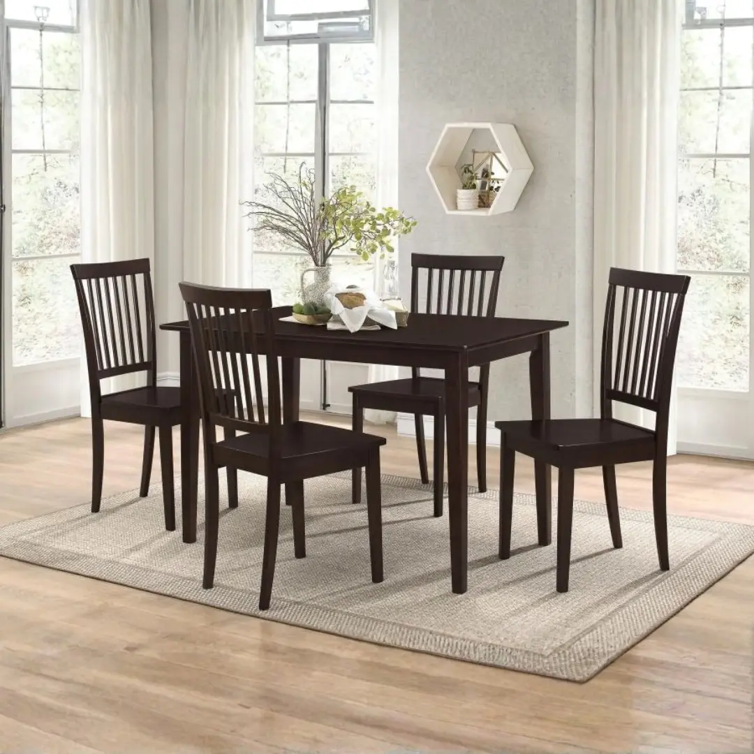 Gomez Rectangular Dining Table Set For 4 By Coaster Furniture | Mobilia Cleopatra 3 Rectangular Dining Table Set for 4