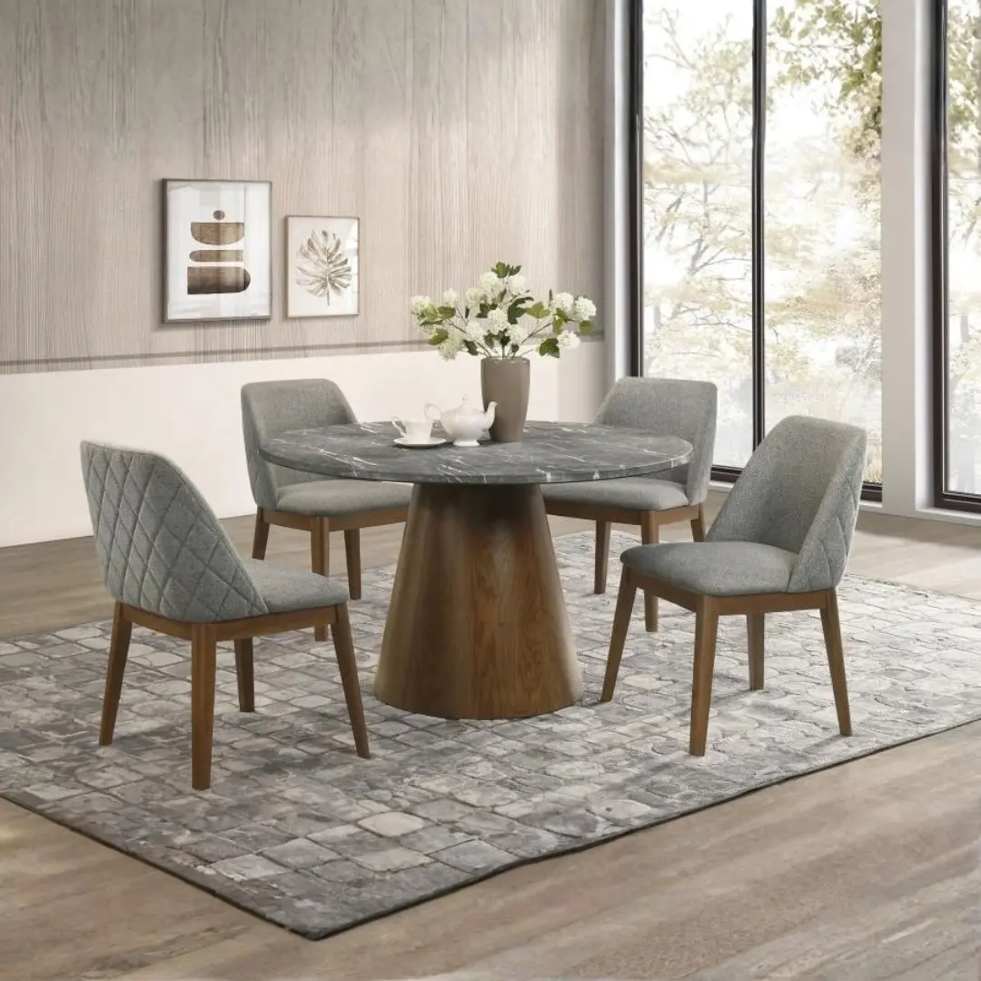 Franklin Mid Century Modern Dining Table Set For 4 By Coaster Furniture | Mobilia Cleopatra 3 Mid Century Modern Dining Table Set for 4