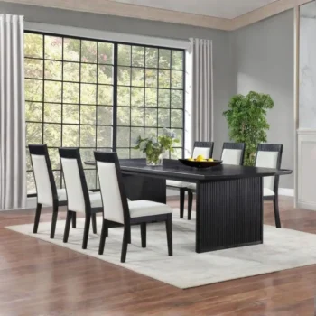 Black Dining Room Set with 6 Chairs