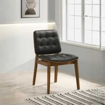 Tufted Leather Side Chair