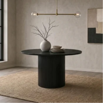 Wood Round Dining Table