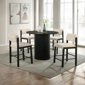 Round Wood Counter Height Dining Set
