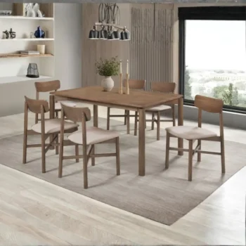 Mid Century Modern Dining Table Set for 6