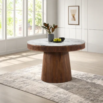 Brown Marble Dining Table