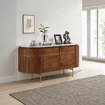 Brown Marble Sideboard