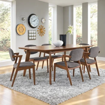 Walnut Mid-century Dining Set