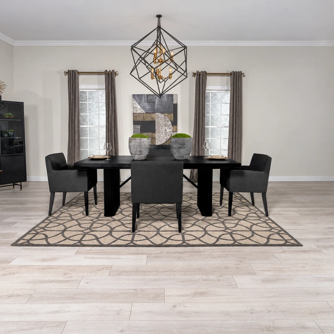 Catherine 5 Piece Black Dining Set By Coaster | Mobilia Cleopatra 3 Black Dining Set