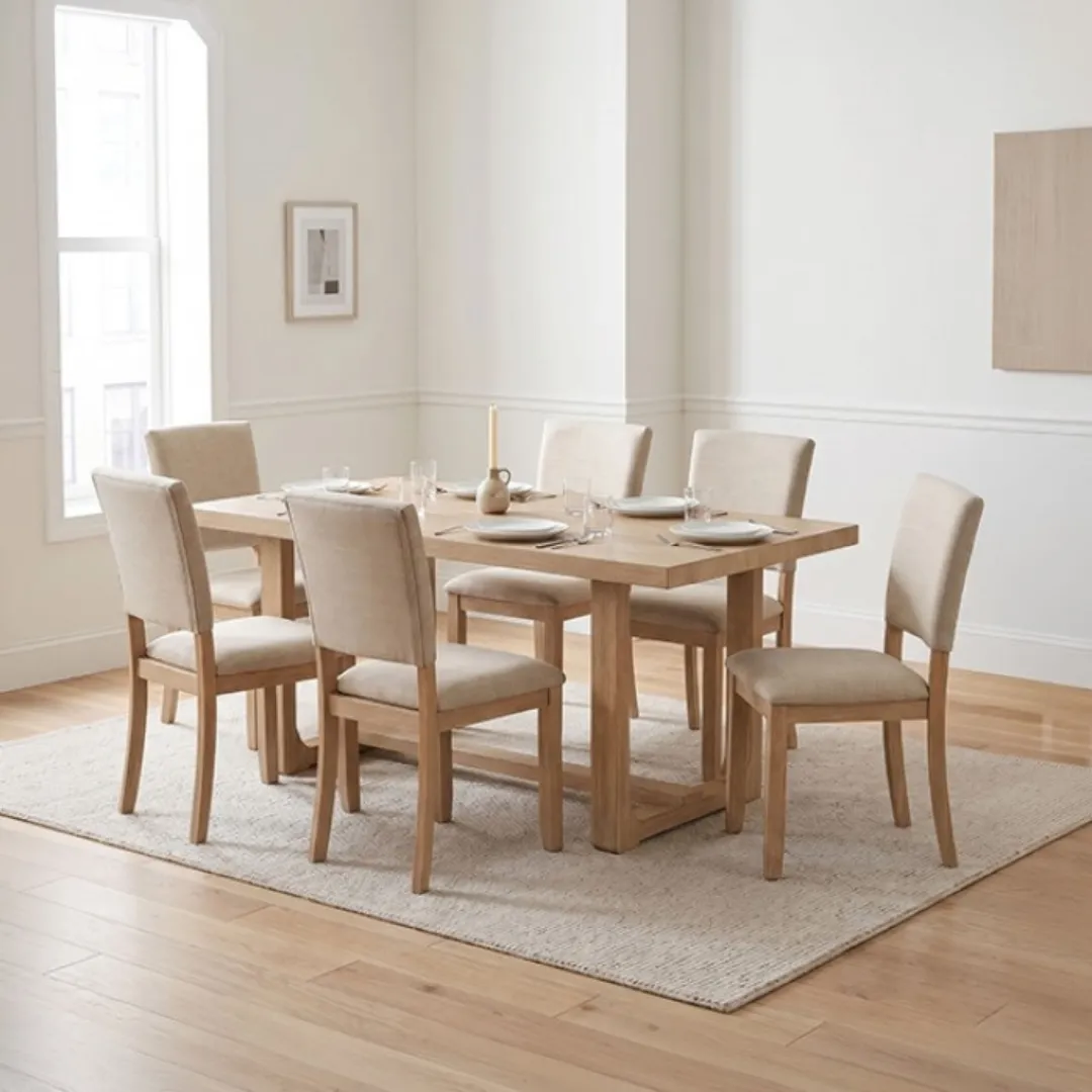 Salvino 7Pc Transitional Dining Set By Furniture Of America | Mobilia Cleopatra 3 7pc Transitional Dining Set