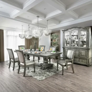 7Pc Gray Dining Set
