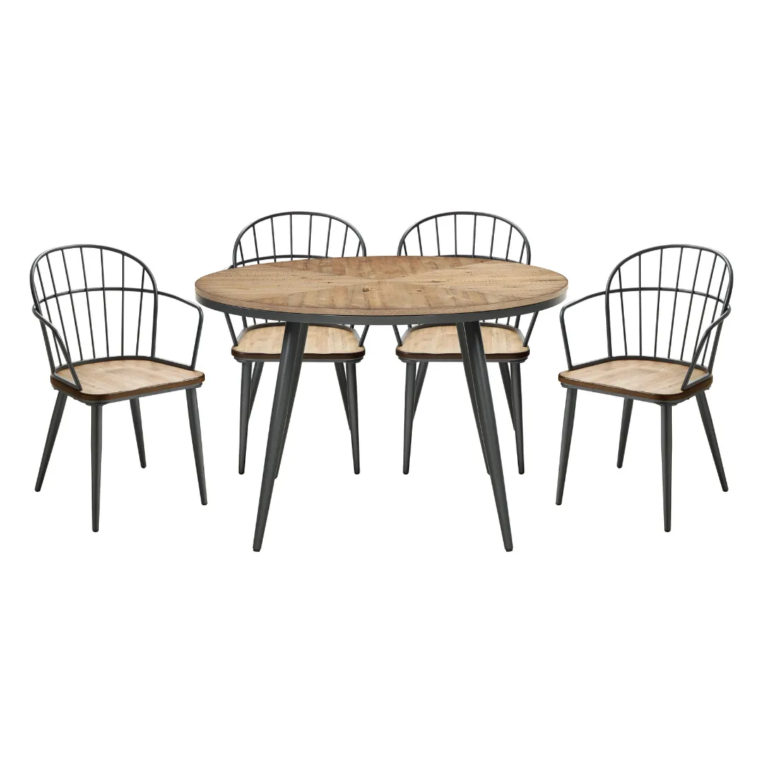 Canton 48” Round Dining Table Set For 4 By Homelegance | Mobilia Cleopatra 3 48'' round dining table set for 4