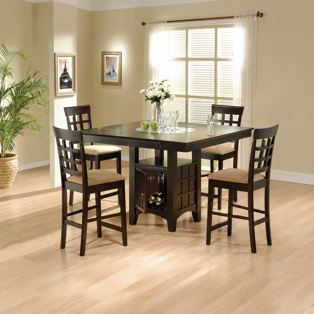 Gabriel 5-Piece Brown Counter Height Dining Set By Coaster Furniture | Mobilia Cleopatra 3 Brown Counter Height Dining Set