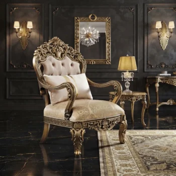 Handmade Sonali Champagne Gold Chair