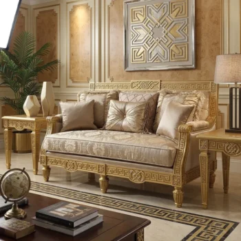 Handmade Zarina Gold Beige Sofa