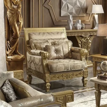 Handmade Zarina Gold Beige Chair